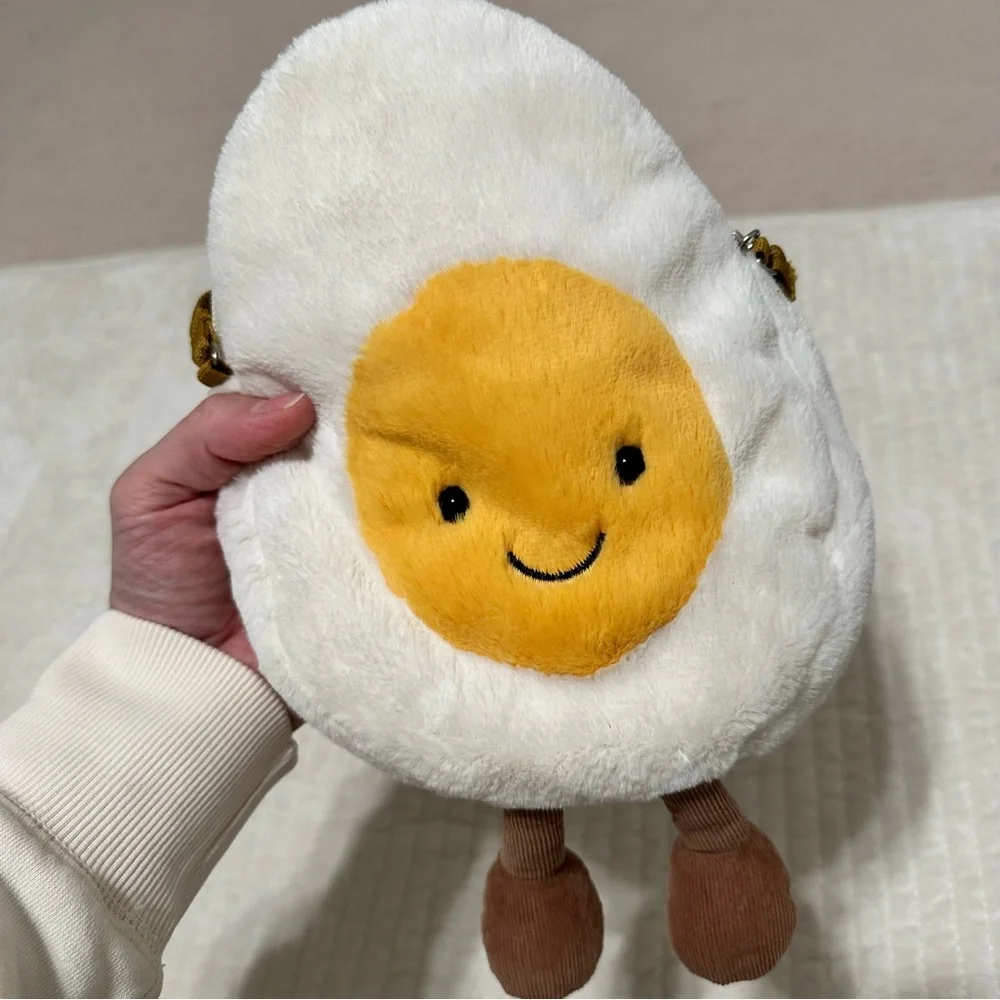 RETIRED Jellycat Amusables Hard Boiled Egg Bag - Picture 2 of 4